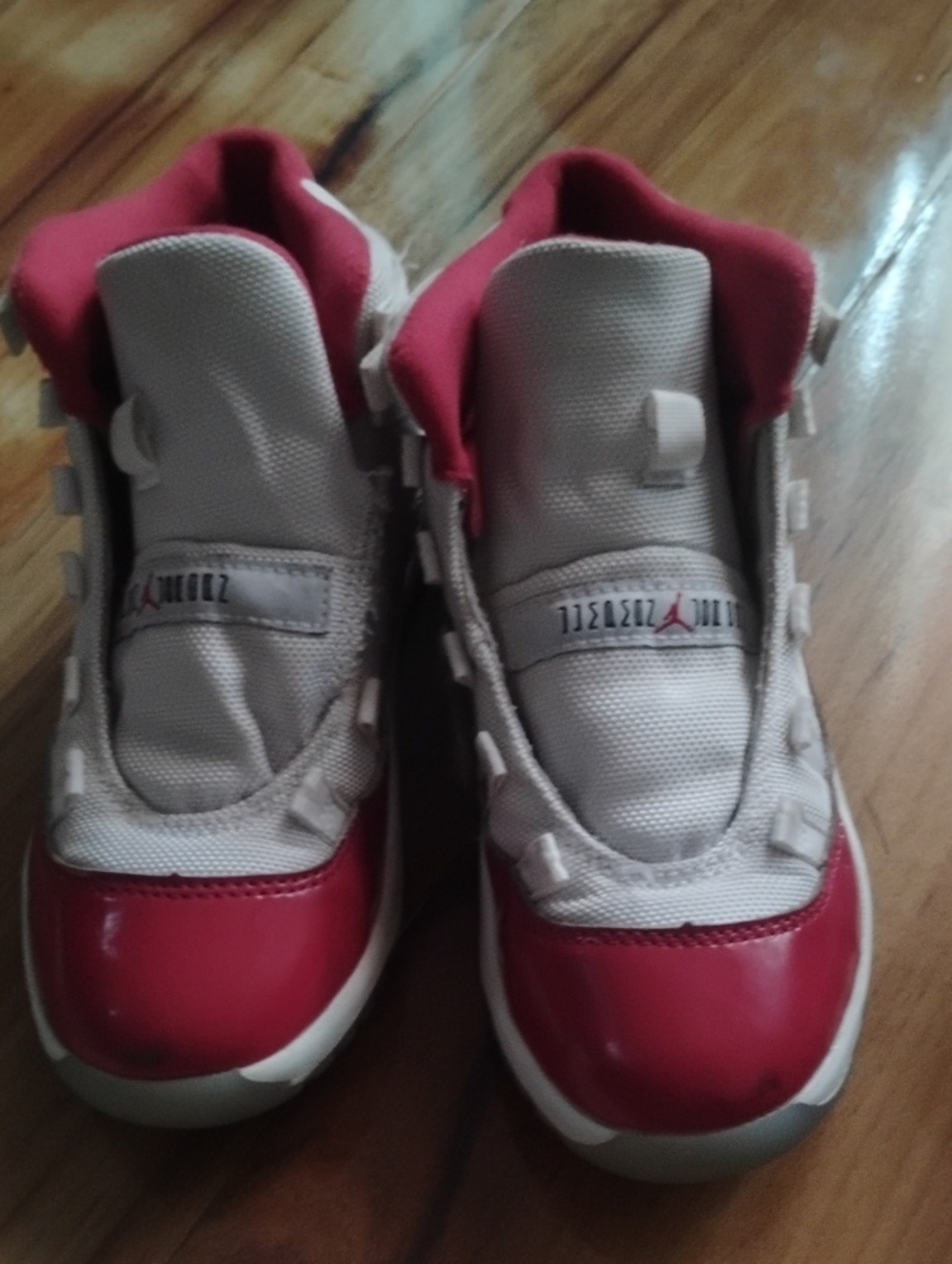 Kids Red and White Basketball Sneakers - Brand Unspecified